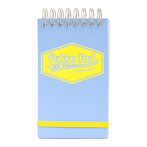 Pukka Pastel Notepad Blue A7 105mm x 74mm 80gsm Pukka Pastel Notepad Blue A7 105mm x 74mm 80gsm